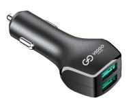 Ładowarka i akumulator VIGGO DESIGN 2xUSB 2.4A Czarna